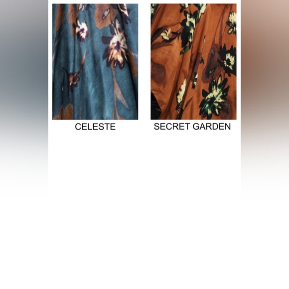 Bohemian Rust Floral Print Kimono w/ Side Slits - Rich Deep Colors - Picture 7 of 7